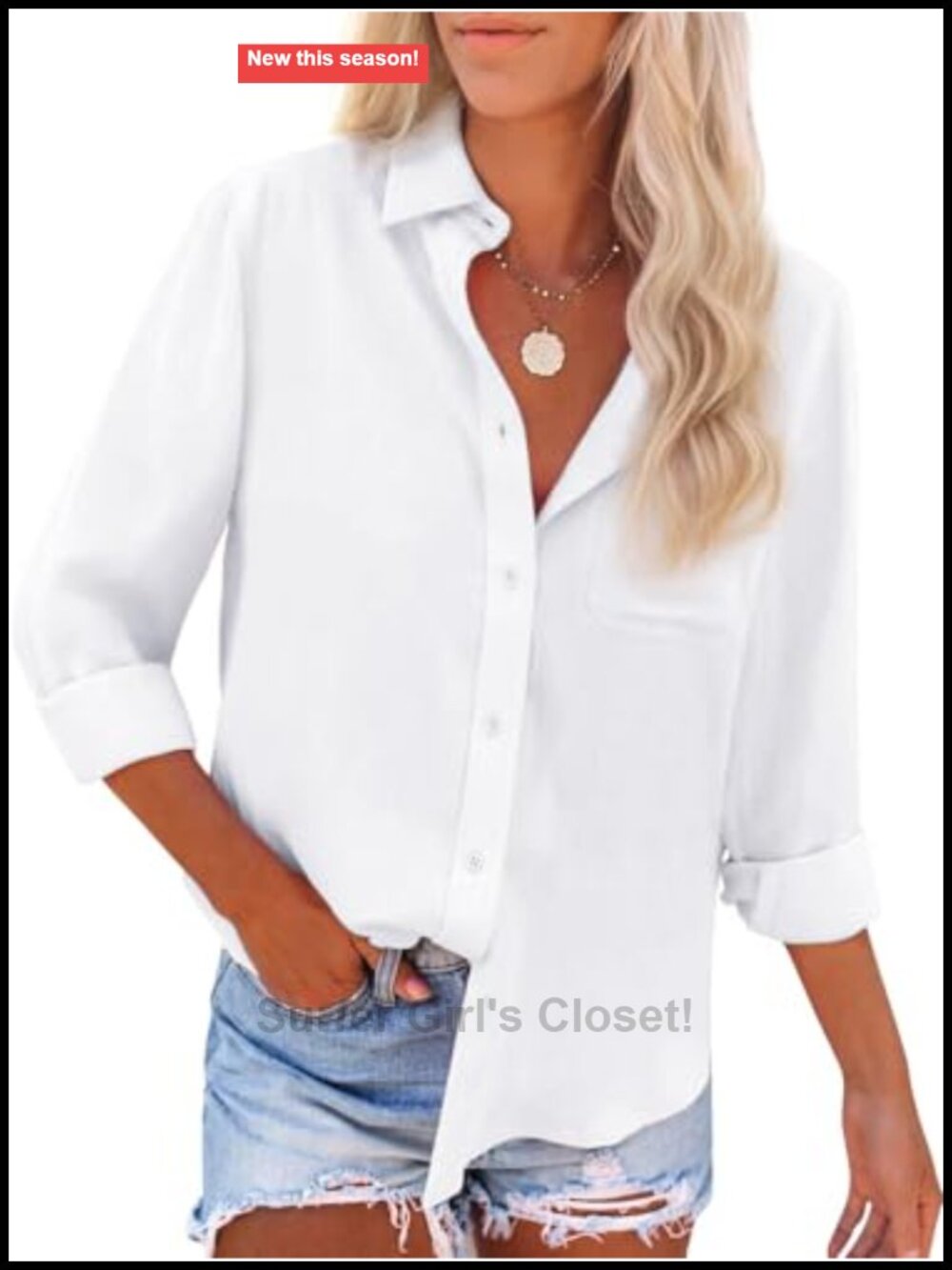 Womens Cotton Oxford Button Down Shirt Long Sleeve Collared Work Blouse